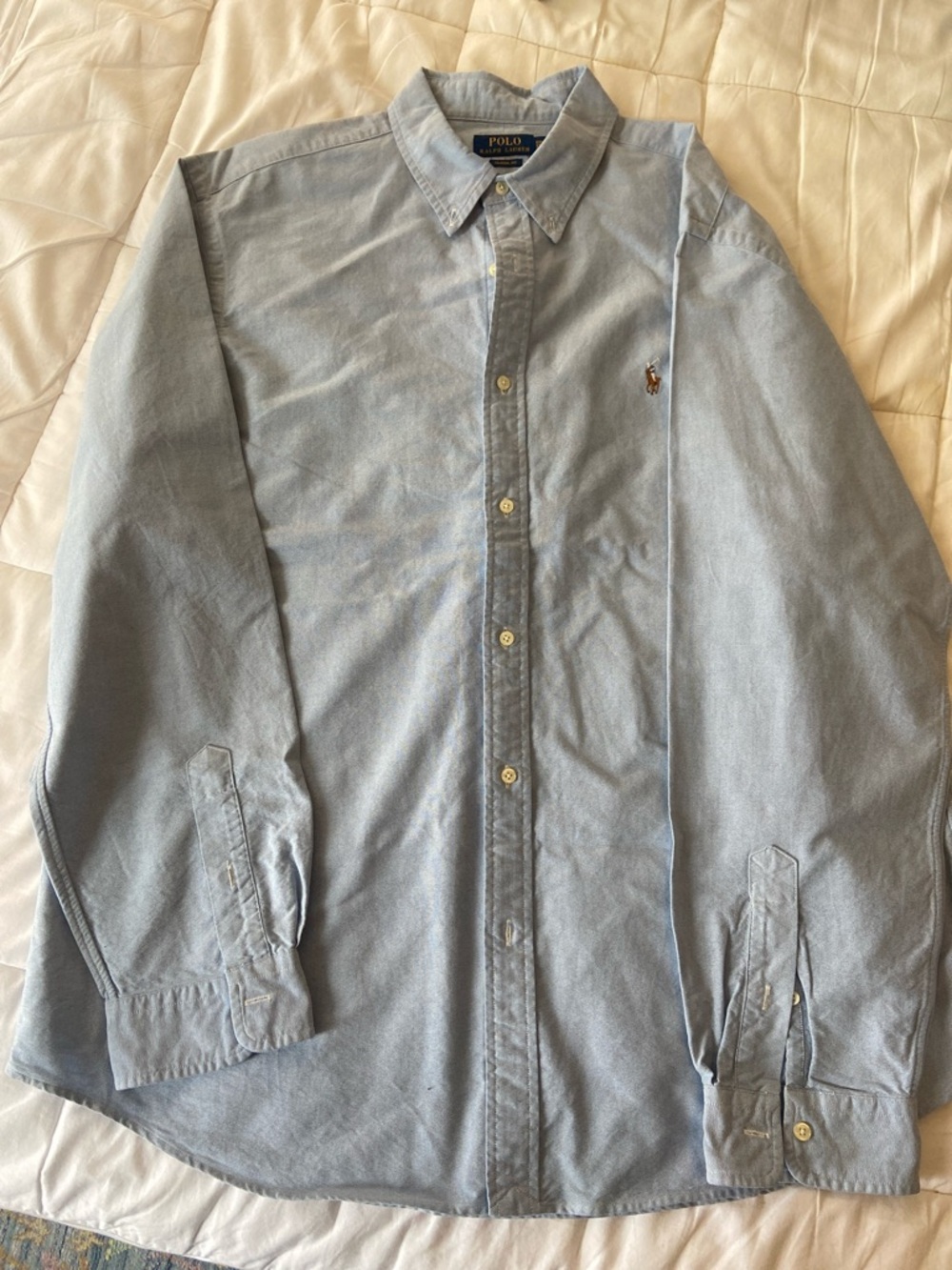 Polo by Ralph Lauren Light Blue Oxford Button-Down Shirt with Pony Embroidery
